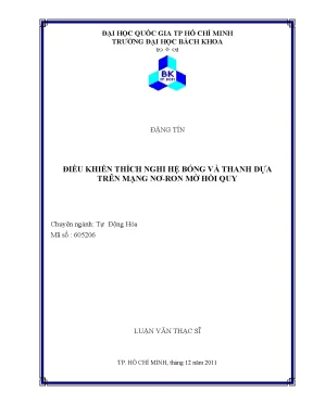 Luận văn thạc sĩ tự động hóa điều khiển thích nghi hệ bóng và thanh dựa trên mạng nơron mờ hồi quy