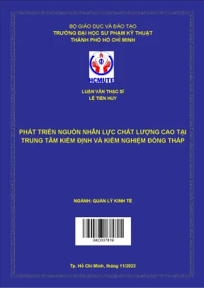 Phát triển nguồn nhân lực chất lượng cao tại trung tâm kiểm định và kiểm nghiệm đồng tháp