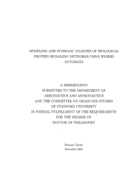 Luận án tiến sĩ modeling and symbolic analysis of biological protein signaling networks using hybrid automata