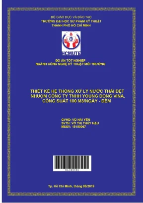 Thiết kế hệ thống xử lý nước thải dệt nhuộm công ty tnhh young dong vina công suất 100 m3ng đêm