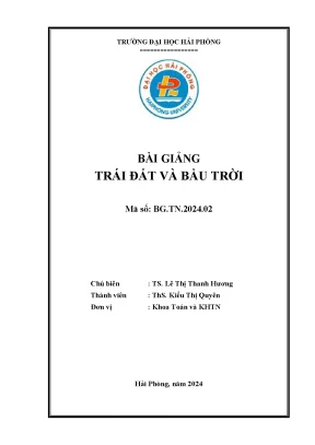 Bài giảng trái đất và bầu trời