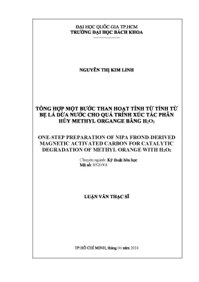 Luận văn thạc sĩ kỹ thuật hóa học tổng hợp một bước than hoạt tính từ tính từ bẹ lá dừa nước cho quá trình xúc tác phân hủy methyl organge bằng h2o2