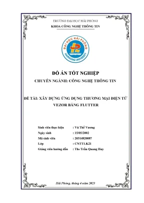 Khóa luận tốt nghiệp công nghệ thông tin xây dựng ứng dụng thương mại điện tử vezor bằng flutter