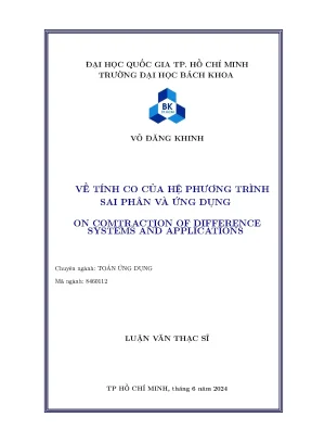 Luận văn thạc sĩ toán ứng dụng về tính co của hệ phương trình sai phân và ứng dụng