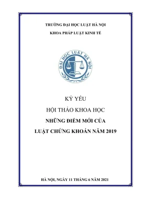 Kỷ yếu hội thảo khoa học cấp khoa những điểm mới của luật chứng khoán năm 2019