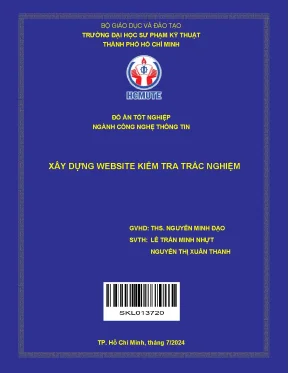 Đồ án tốt nghiệp công nghệ thông tin xây dựng website kiểm tra trắc nghiệm