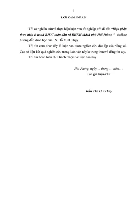 Luận văn thạc sĩ quản lý kinh tế biện pháp thực hiện lộ trình bhyt toàn dân tại bhxh thành phố hải phòng