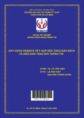 Đồ án tốt nghiệp công nghệ thông tin xây dựng website kết hợp nền tảng bán sách và diễn đàn trao đổi thông tin