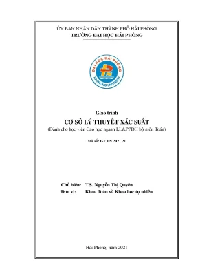 Giáo trình cơ sở lý thuyết xác suất
