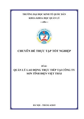 Chuyên đề thực tập tốt nghiệp quản lý lao động trực tiếp tại công ty sơn tĩnh điện việt thái