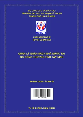 Quản lý ngân sách nhà nước tại sở công thương tỉnh tây ninh