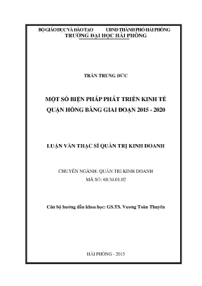 Luận văn thạc sĩ quản trị kinh doanh một số biện pháp phát triển kinh tế quận hồng bàng giai đoạn 2015 2020
