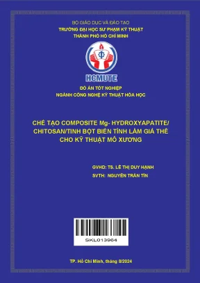 Đồ án tốt nghiệp công nghệ kỹ thuật hóa học chế tạo composite mg hydroxyapatite