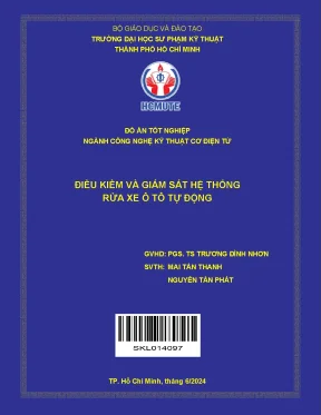Đồ án tốt nghiệp công nghệ kỹ thuật cơ điện tử điều kiểm và giám sát hệ thống rửa xe ô tô tự động