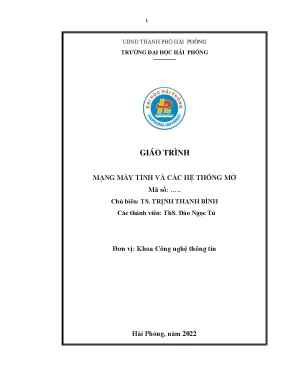 Giáo trình mạng máy tính và các hệ thống mở