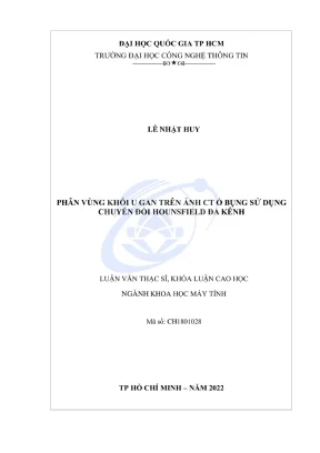 Luận văn thạc sĩ khoa học máy tính phân vùng khối u gan trên ảnh ct ổ bụng sử dụng chuyển đổi hounsfield đa kênh