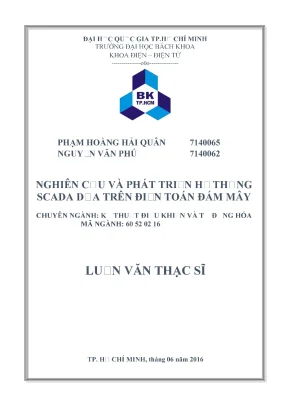 Luận văn thạc sĩ kỹ thuật điều khiển và tự động hóa nghiên cứu và phát triển hệ thống scada dựa trên điện toán đám mây