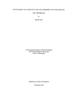 Luận án tiến sĩ development of a protocol for the assessment of unsaturated soil properties