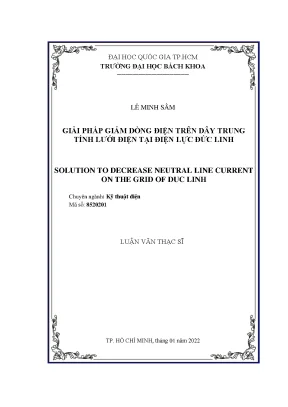Luận văn thạc sĩ kỹ thuật điện giải pháp giảm dòng điện trên dây trung tính lưới điện tại điện lực đức linh