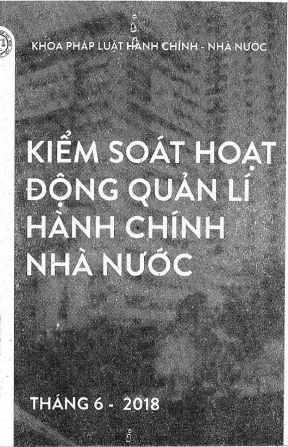 Kỷ yếu hội thảo khoa học cấp khoa kiểm soát hoạt động quản lí hành chính