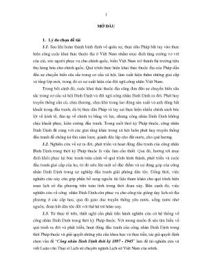 Luận văn thạc sĩ công nhân bình định thời kỳ 1897 1945