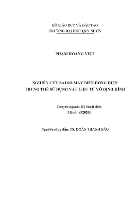 Luận văn thạc sĩ nghiên cứu sai số máy biến dòng điện trung thế sử dụng vật liệu từ vô định hình