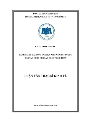 Luận văn thạc sĩ kinh tế đánh giá sự hài lòng của học viên về chất lượng đào tạo nghề cho lao động nông thôn