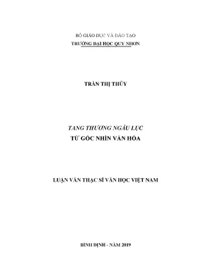 Luận văn thạc sĩ tang thương ngẫu lục từ góc nhìn văn hóa