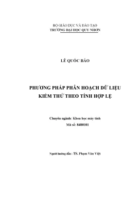 Luận văn thạc sĩ phương pháp phân hoạch dữ liệu kiểm thử theo tính hợp lệ