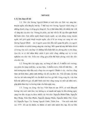 Luận văn thạc sĩ vấn đề sinh thái trong văn xuôi sương nguyệt minh