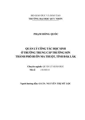 Luận văn thạc sĩ quản lý công tác học sinh ở trường trung cấp trường sơn thành phố buôn ma thuột tỉnh đăk lăk