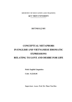 Luận văn thạc sĩ conceptual metaphors in english and vietnamese idioms relating to love and desire for life