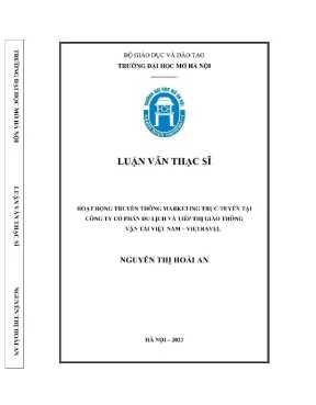 Luận văn thạc sĩ hoạt động truyền thông marketing trực tuyến tại công ty cổ phần du lịch và tiếp thị giao thông vận tải việt nam vietravel
