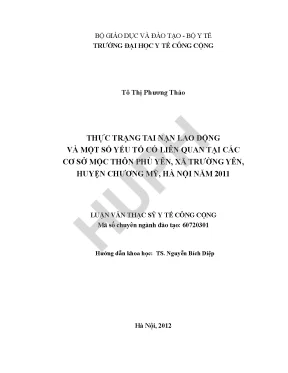 Luận văn thực trạng tai nạn lao động và một số yếu tố có liên quan tại các cơ sở mộc thôn phù yên xã trường yên huyện chương mỹ hà nội năm 2011