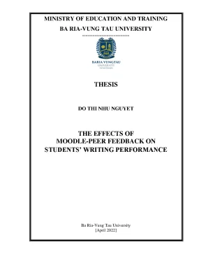 Luận văn thạc sĩ the effects of moodle peer feedback on students writing performance