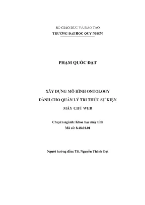 Luận văn thạc sĩ xây dựng mô hình ontology dành cho quản lý tri thức sự kiện máy chủ web