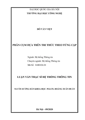 Luận văn phân cụm dựa trên tri thức theo từng cặp