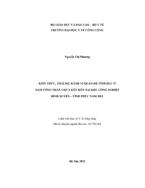 Luận văn kiến thức thái độ hành vi quan hệ tình dục ở nam công nhân chưa kết hôn tại khu công nghiệp bình xuyên vĩnh phúc năm 2011