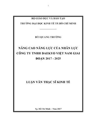 Luận văn thạc sĩ kinh tế nâng cao năng lực cạnh tranh trong hoạt động cho vay khách hàng cá nhân của ngân hàng tmcp công thương việt nam tại tp hcm