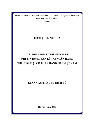Giải pháp phát triển dịch vụ phi tín dụng bán lẻ tại ngân hàng thương mại cổ phần hàng hải việt nam luận văn thạc sỹ kinh tế