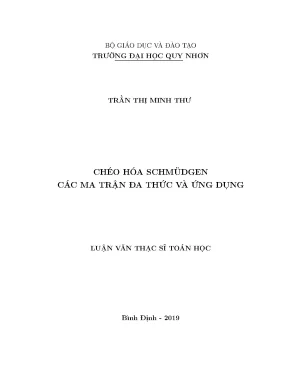 Luận văn thạc sĩ chéo hóa schmudgen các ma trận đa thức và ứng dụng