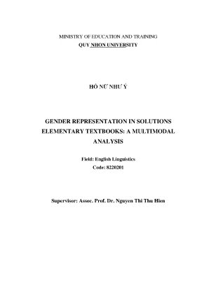 Luận văn thạc sĩ gender representation in solutions textbooks a multimodal analysis
