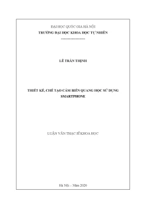 Luận văn thạc sĩ khoa học thiết kế chế tạo cảm biến quang học sử dụng smartphone