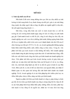 Luận văn thạc sĩ phân tích hiệu quả kinh doanh của công ty cổ phần sách và thiết bị bình định