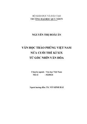 Luận văn thạc sĩ văn học trào phúng việt nam nửa cuối thế kỷ xix