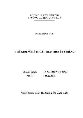Luận văn thạc sĩ thế giới nghệ thuật tiểu thuyết y điêng