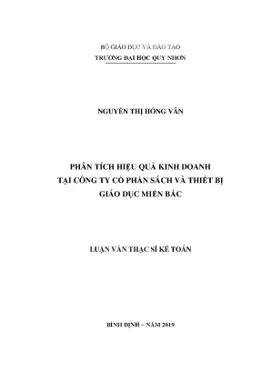Luận văn thạc sĩ phân tích hiệu quả kinh doanh tại công ty cổ phần sách và thiết bị giáo dục miền bắc