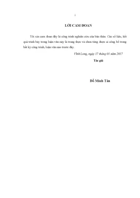 Luận văn thạc sĩ quản trị kinh doanh phân tích chuỗi giá trị khoai lang trên địa bàn huyện bình tân tỉnh vĩnh long