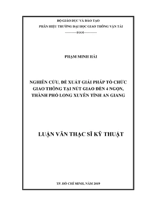 Nghiên cứu đề xuất giải pháp tổ chức giao thông tịa nút giao đèn 4 ngọn thành phố long xuyên tỉnh an giang luận văn thạc sĩ chuyên ngành xây dựng đường ô tô và đường thành phố