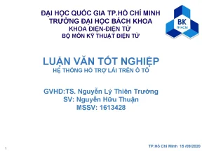 Tiểu luận luận văn tốt nghiệp hệ thống hỗ trợ lái trên ô tô